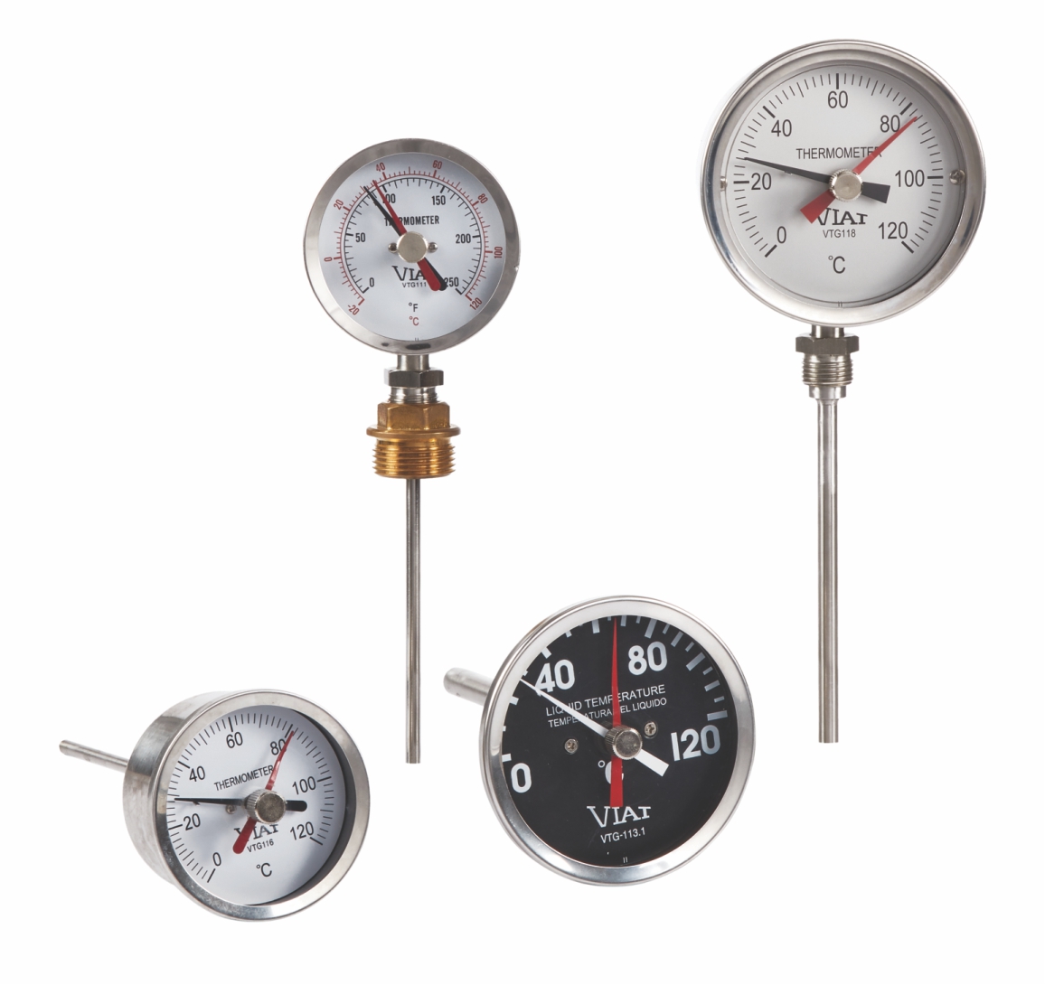 Bimetal thermometer without contact